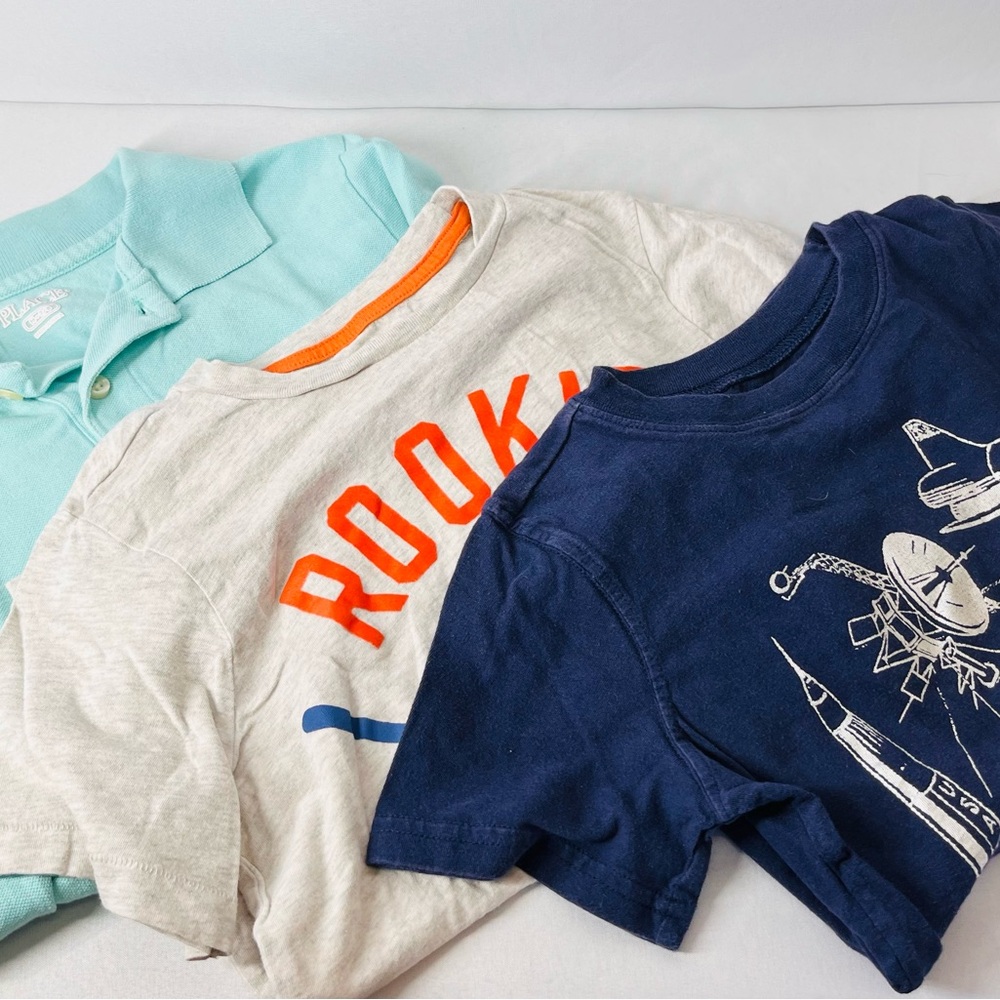 Kids Polo and Tees - Light Blue, Beige, Navy‎